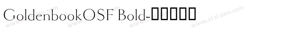 GoldenbookOSF Bold字体转换